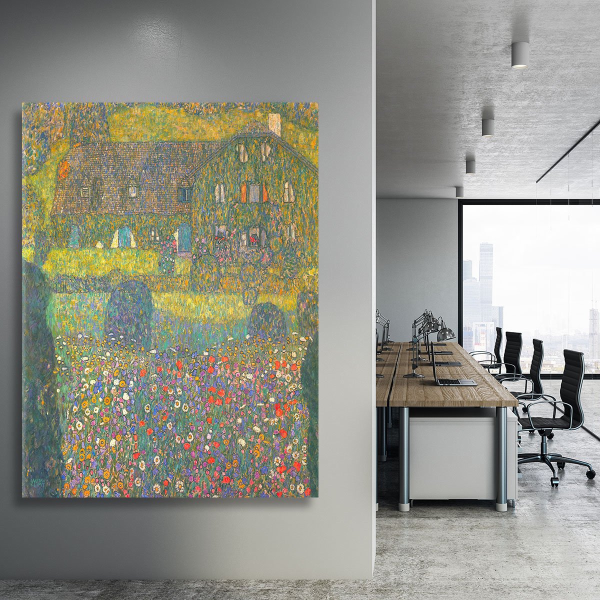 House in Attersee by Klimt Canvas Print or Poster