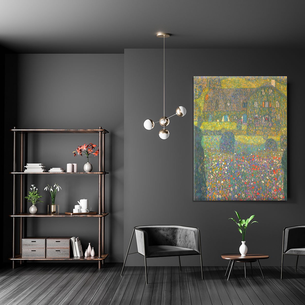 House in Attersee by Klimt Canvas Print or Poster