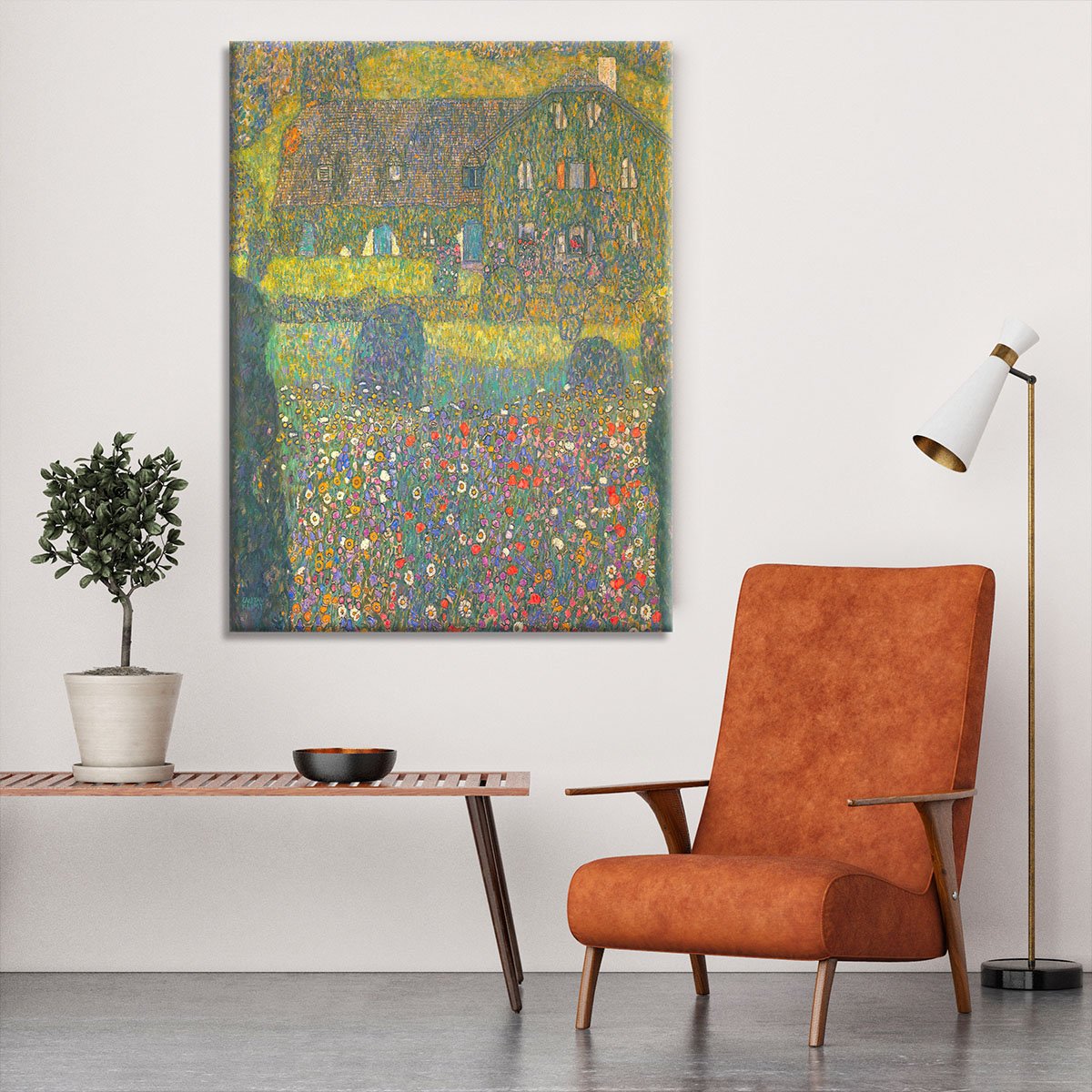 House in Attersee by Klimt Canvas Print or Poster
