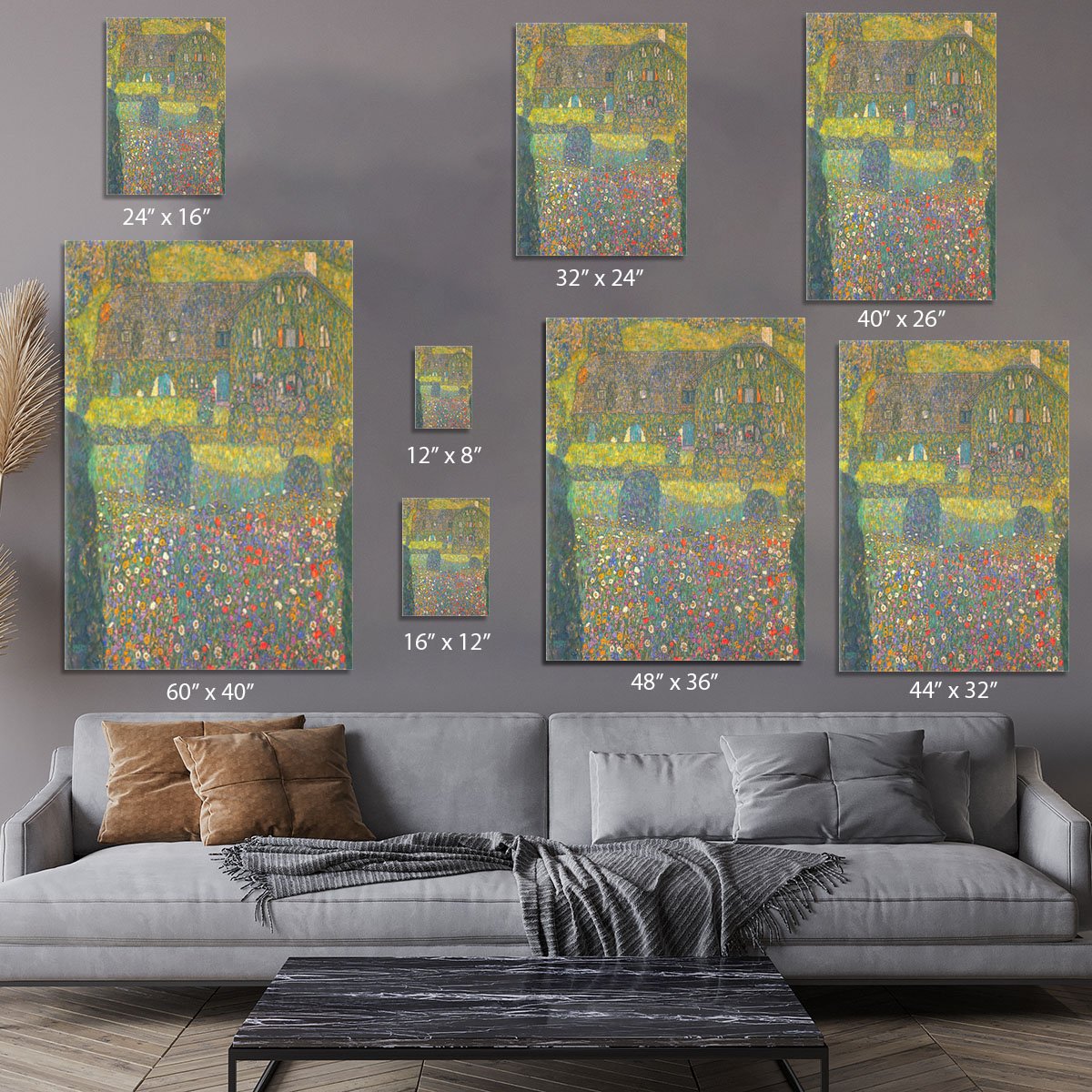 House in Attersee by Klimt Canvas Print or Poster
