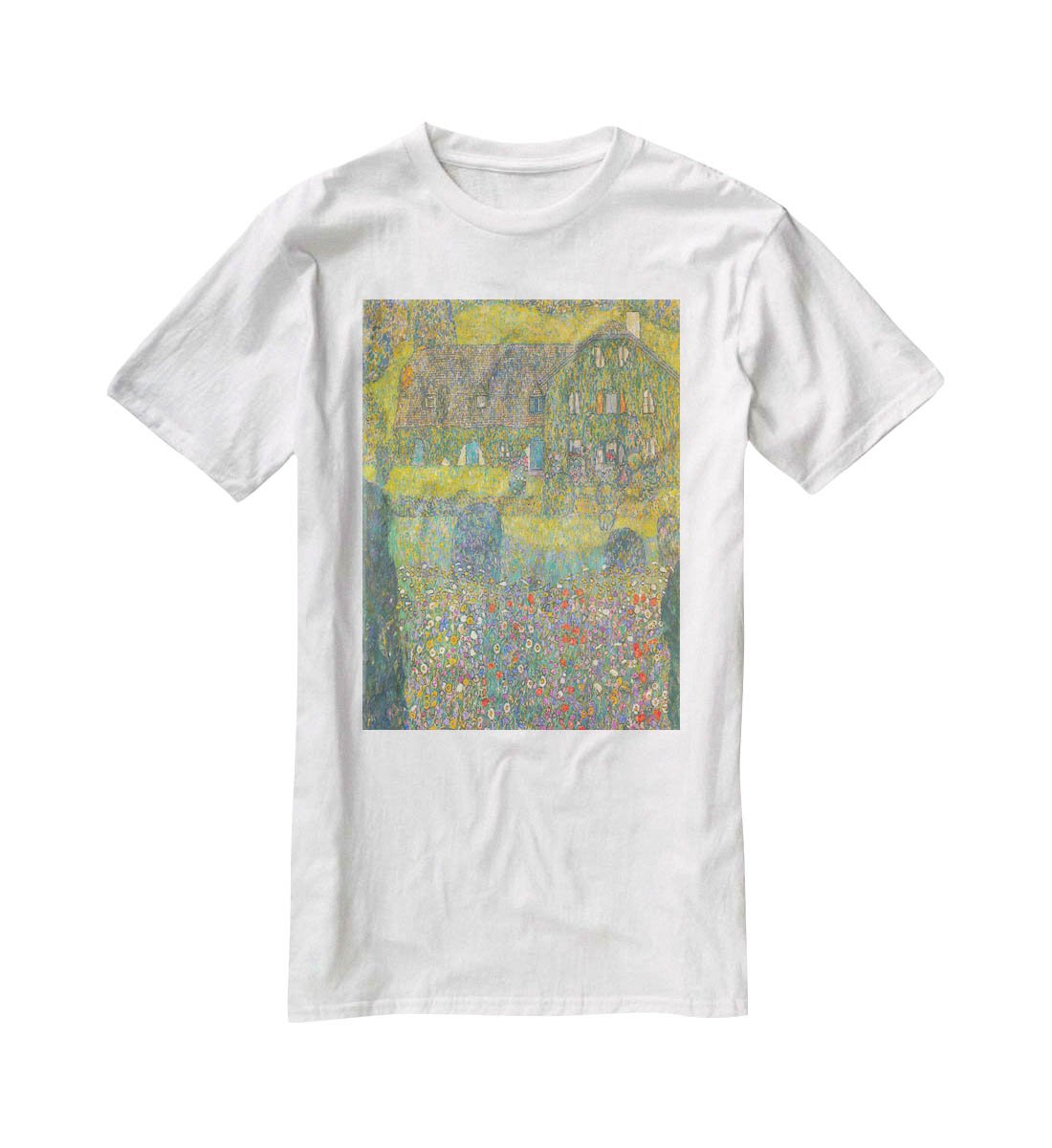 House in Attersee by Klimt T-Shirt - Canvas Art Rocks - 5