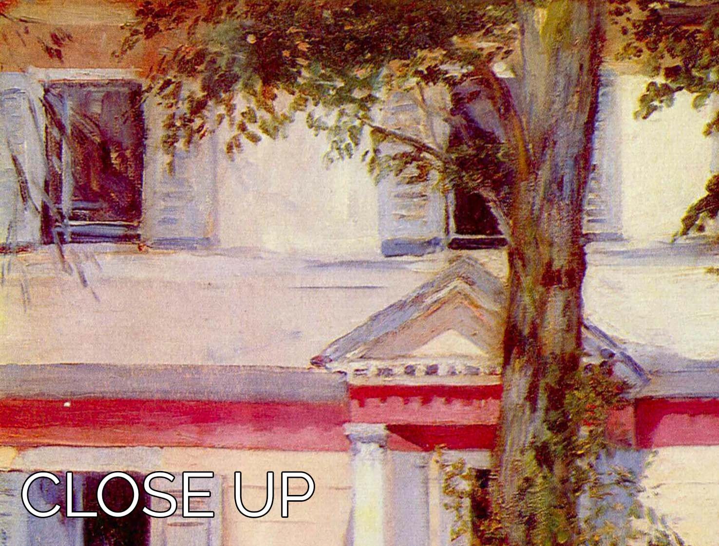 House in Rueil by Edouard Manet 3 Split Panel Canvas Print - Canvas Art Rocks - 3