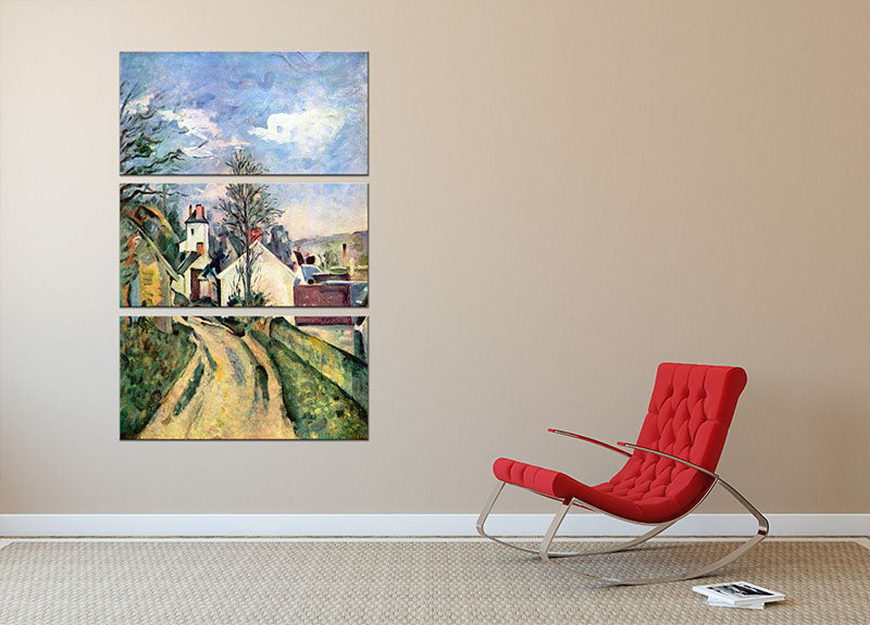 House of Dr. Gachet by Cezanne 3 Split Panel Canvas Print - Canvas Art Rocks - 2