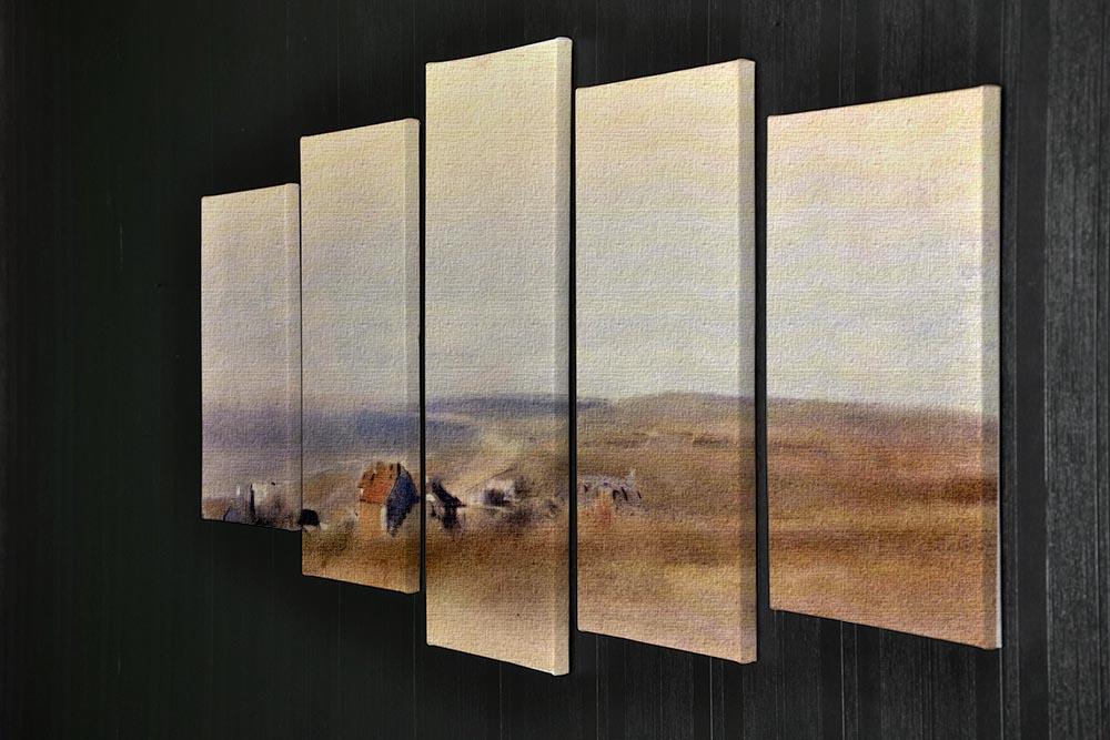Houses on cliffs above a bay by Degas 5 Split Panel Canvas - Canvas Art Rocks - 2