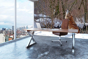 Howling wolf in winter scenery Wall Mural Wallpaper - Canvas Art Rocks - 3