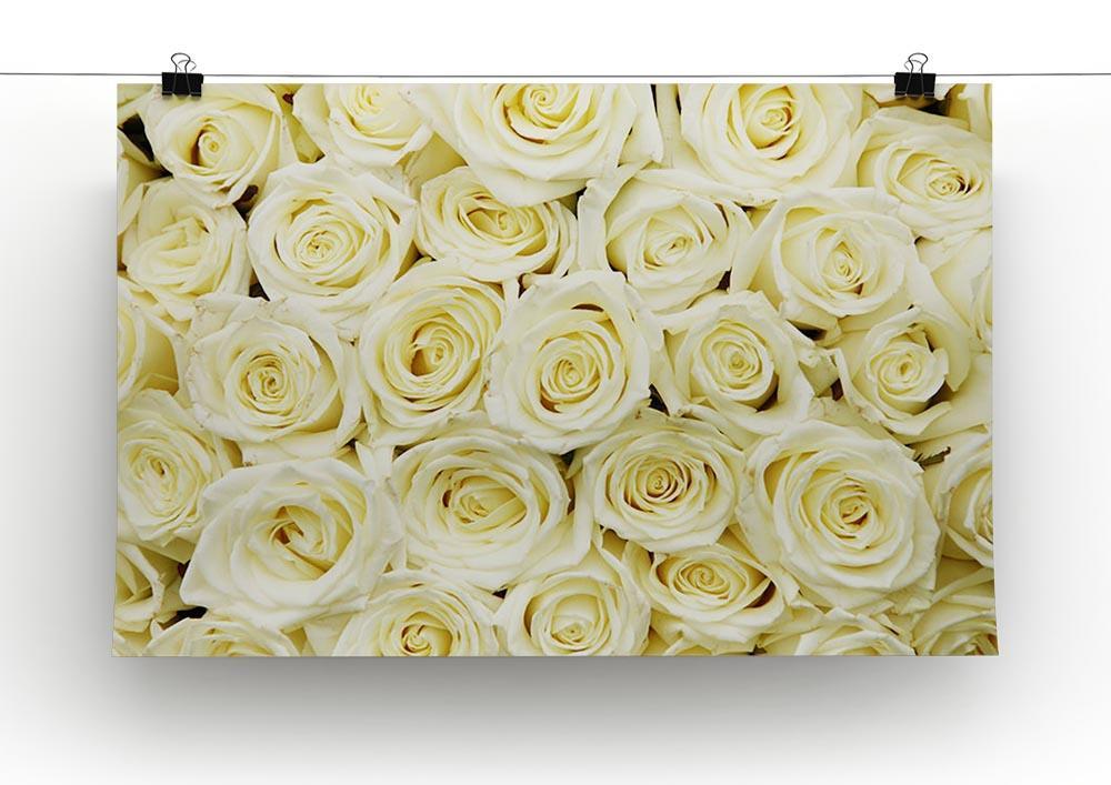 Huge bouquet of white roses Canvas Print or Poster - Canvas Art Rocks - 2