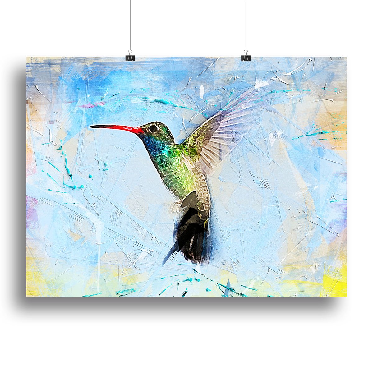 Humming Bird Painting Canvas Print or Poster