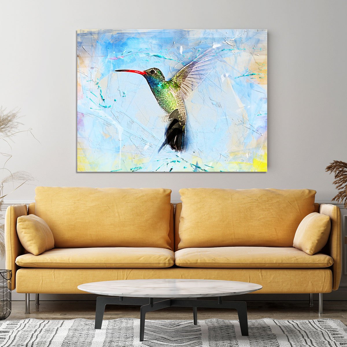 Humming Bird Painting Canvas Print or Poster