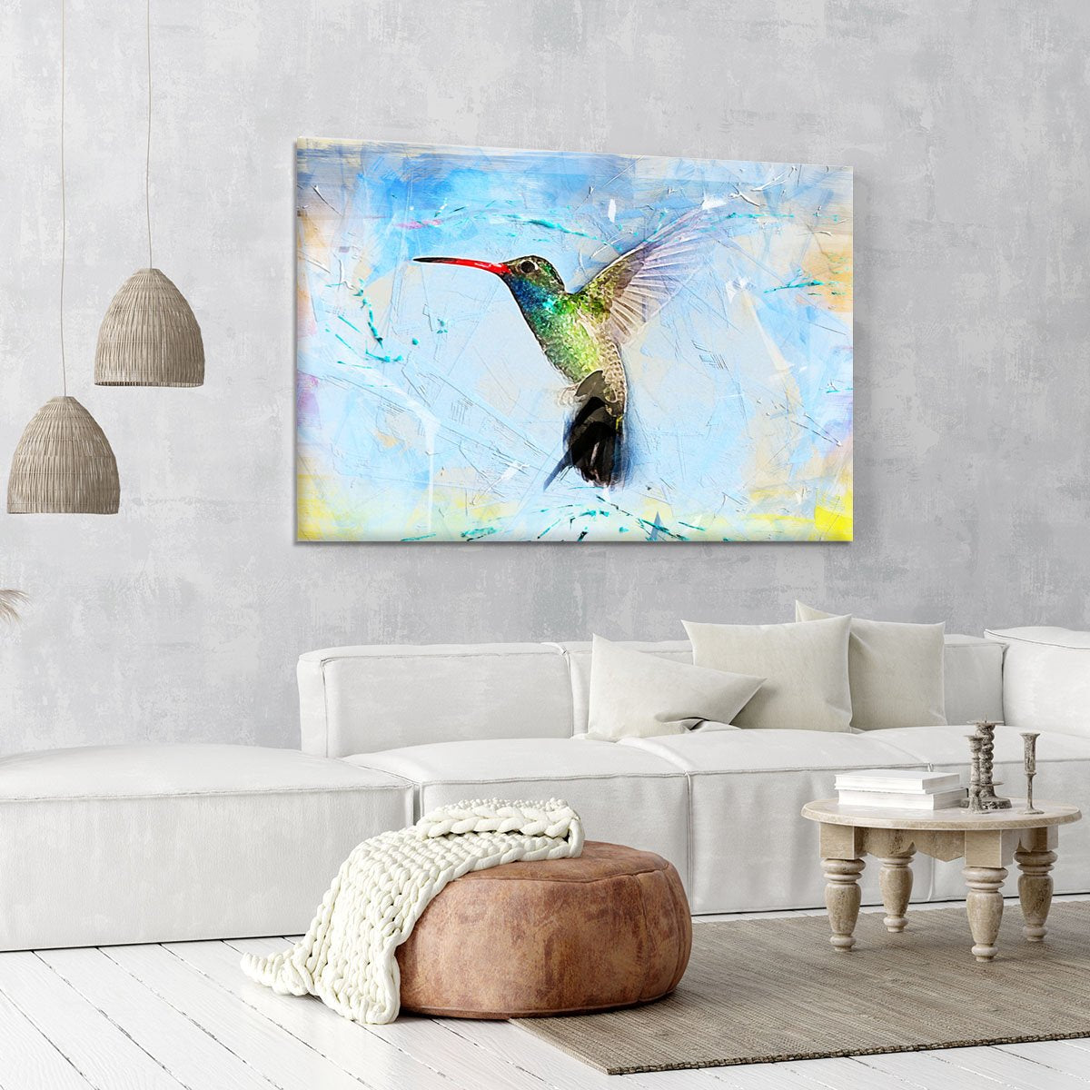 Humming Bird Painting Canvas Print or Poster