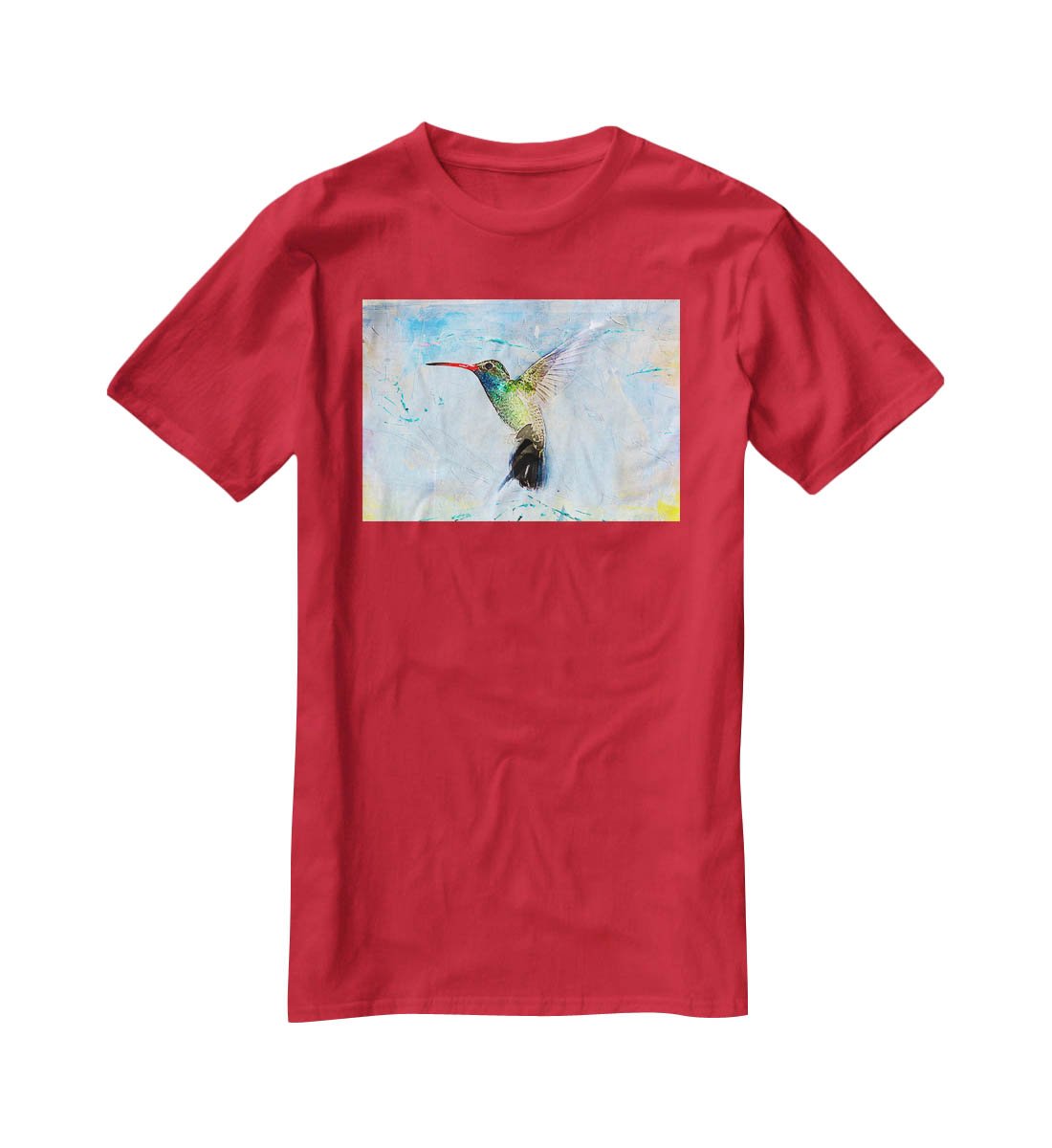 Humming Bird Painting T-Shirt - Canvas Art Rocks - 4