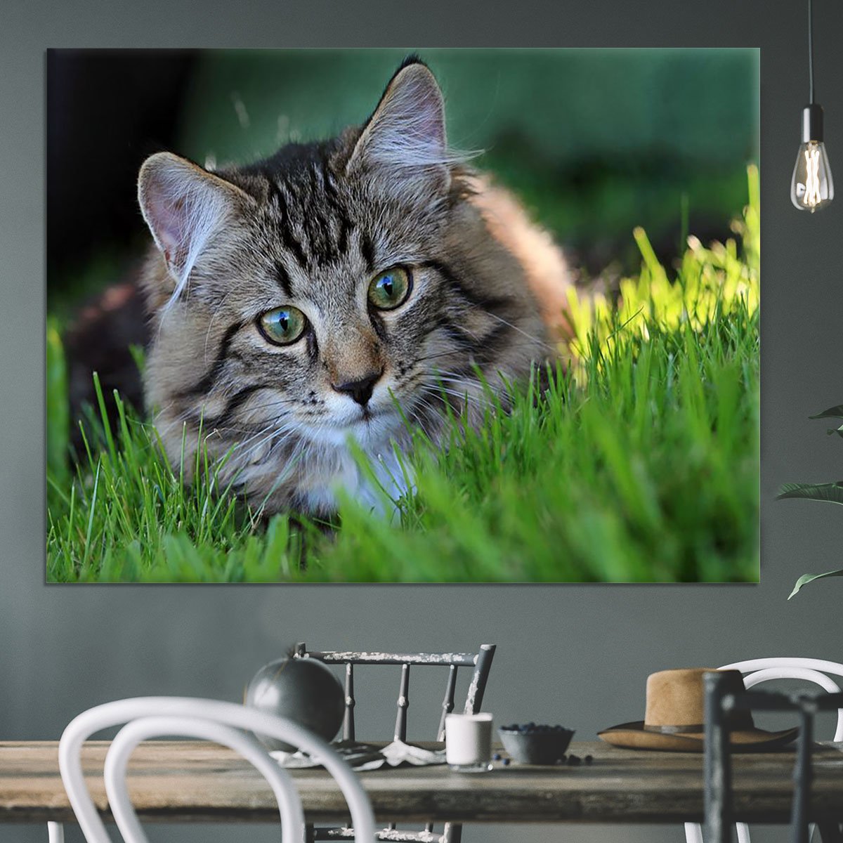 Hunting in the grass Canvas Print or Poster