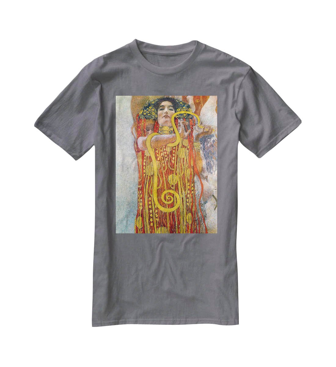 Hygeia by Klimt T-Shirt - Canvas Art Rocks - 3