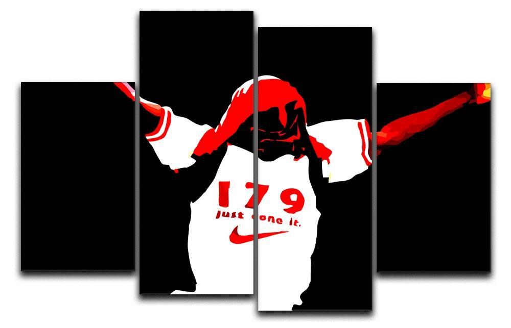 Ian Wright 4 Split Panel Canvas  - Canvas Art Rocks - 1