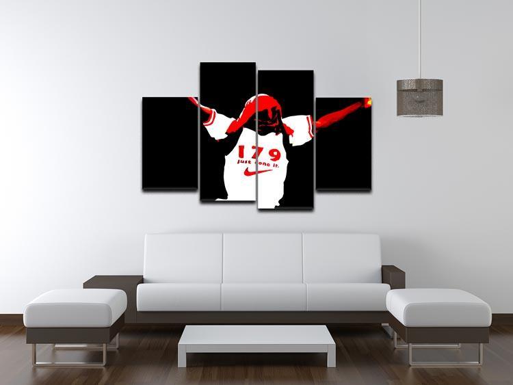 Ian Wright 4 Split Panel Canvas - Canvas Art Rocks - 3