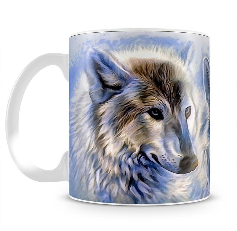 Ice Wolf Painting Mug - Canvas Art Rocks - 2