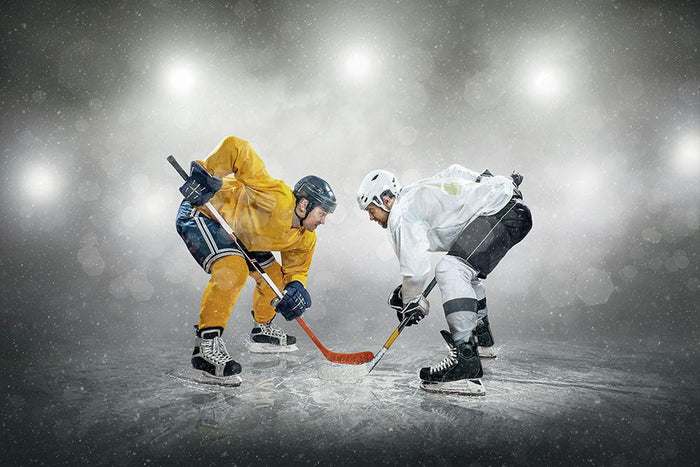 Ice hockey players on the ice Wall Mural Wallpaper