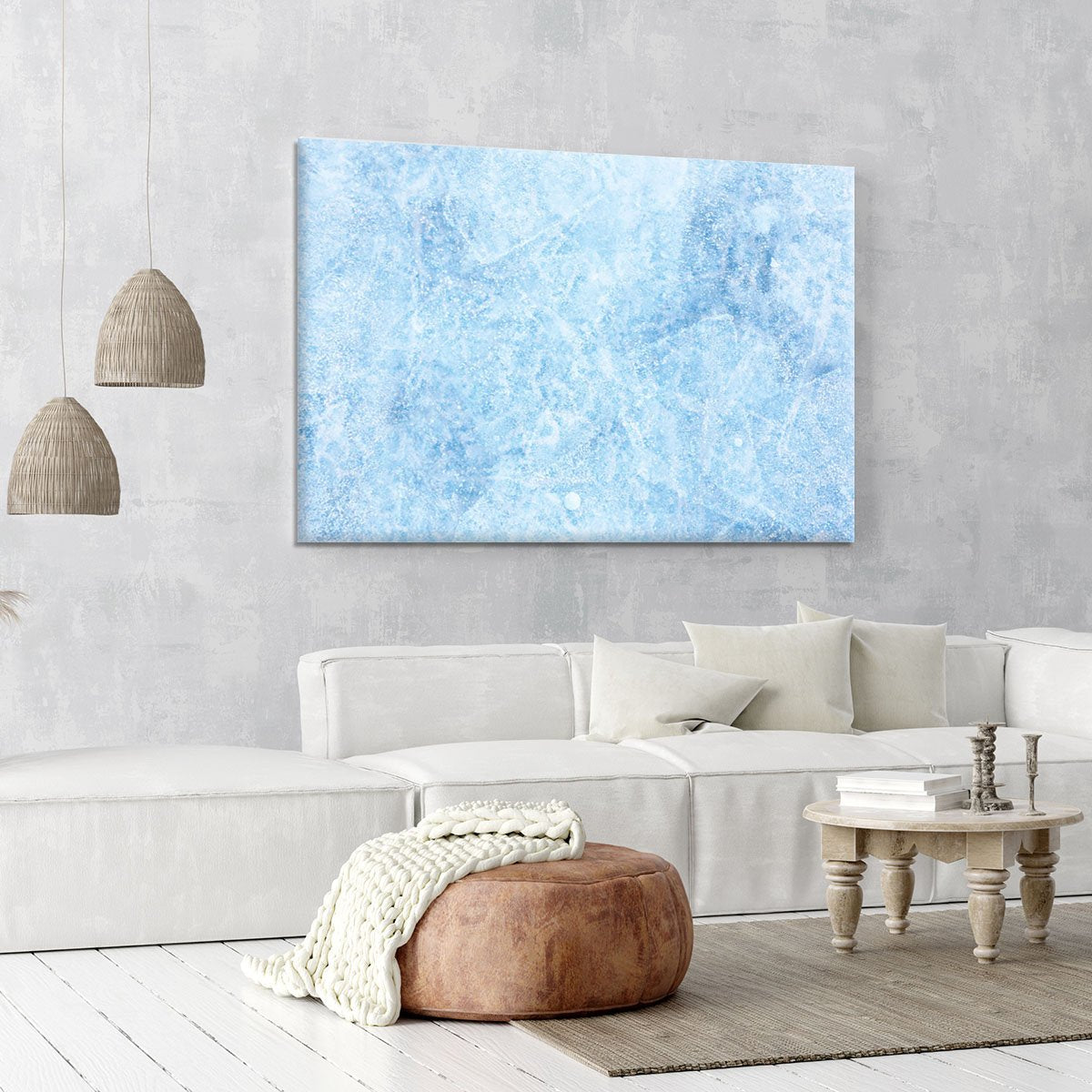 Ice of Baikal lake Canvas Print or Poster