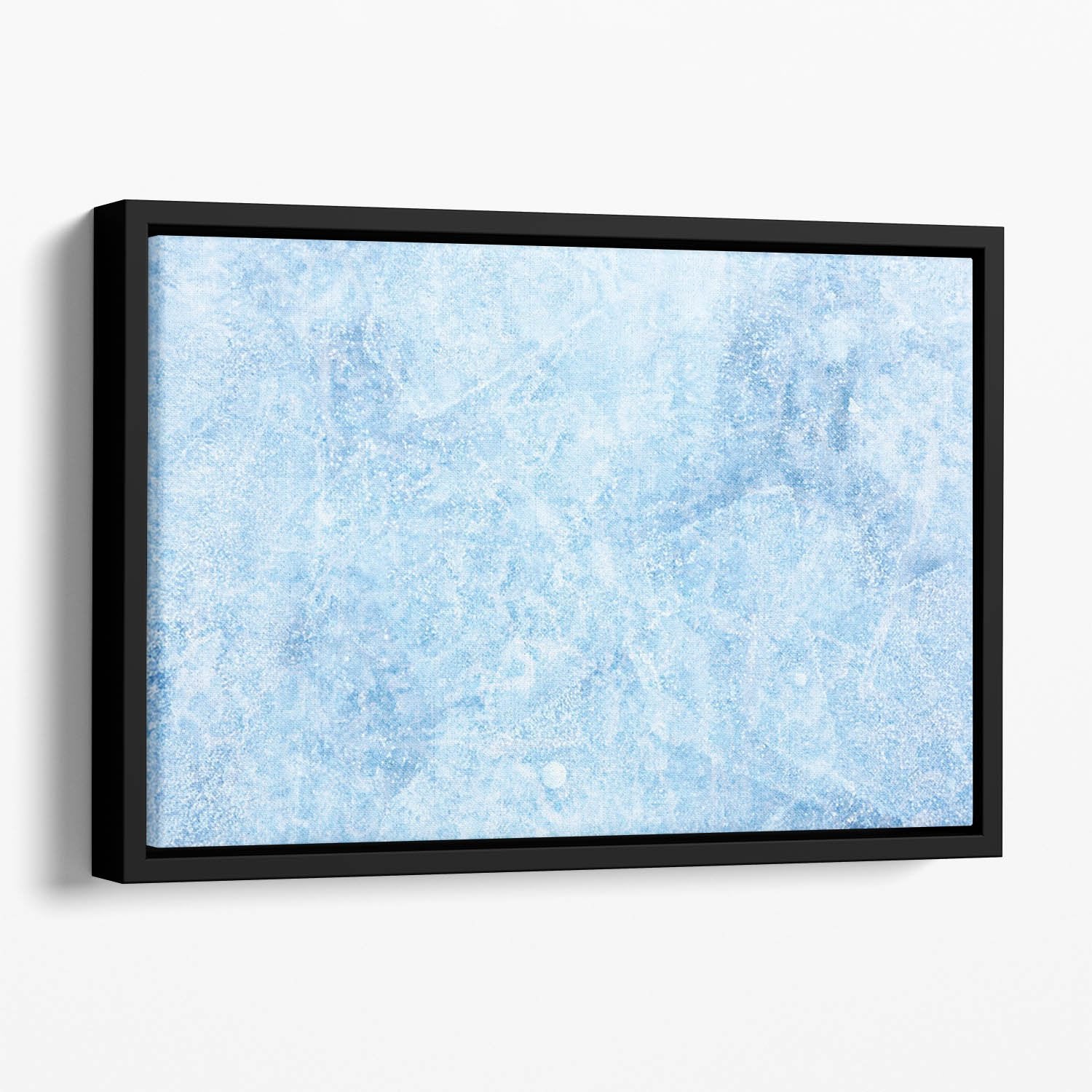 Ice of Baikal lake Floating Framed Canvas