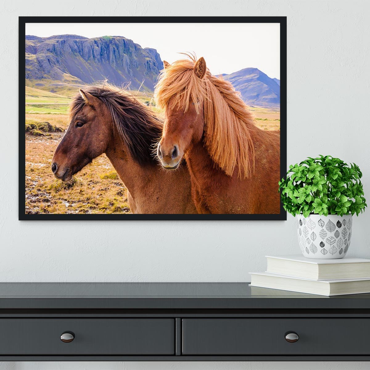 Icelandic horses Framed Print - Canvas Art Rocks - 2