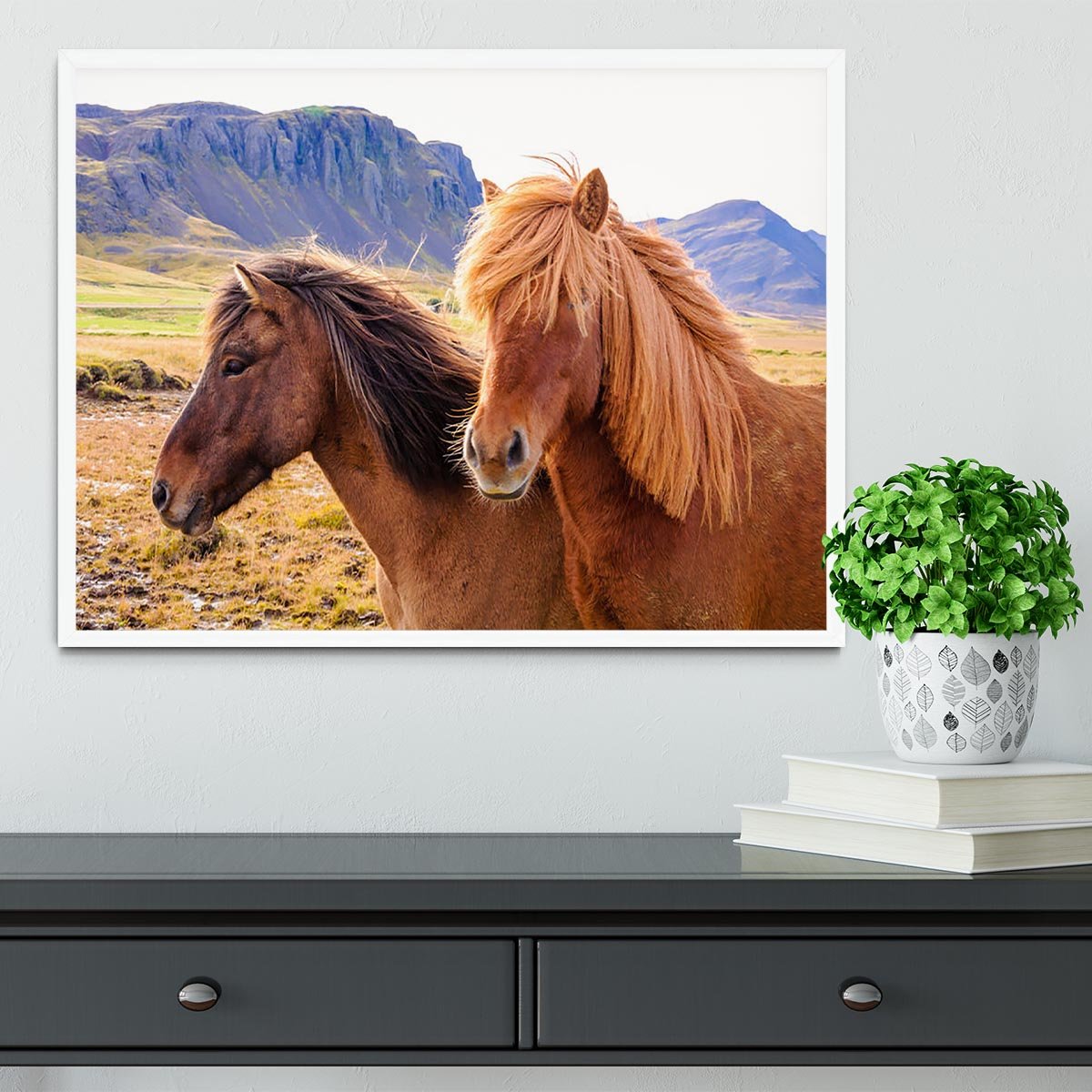 Icelandic horses Framed Print - Canvas Art Rocks -6