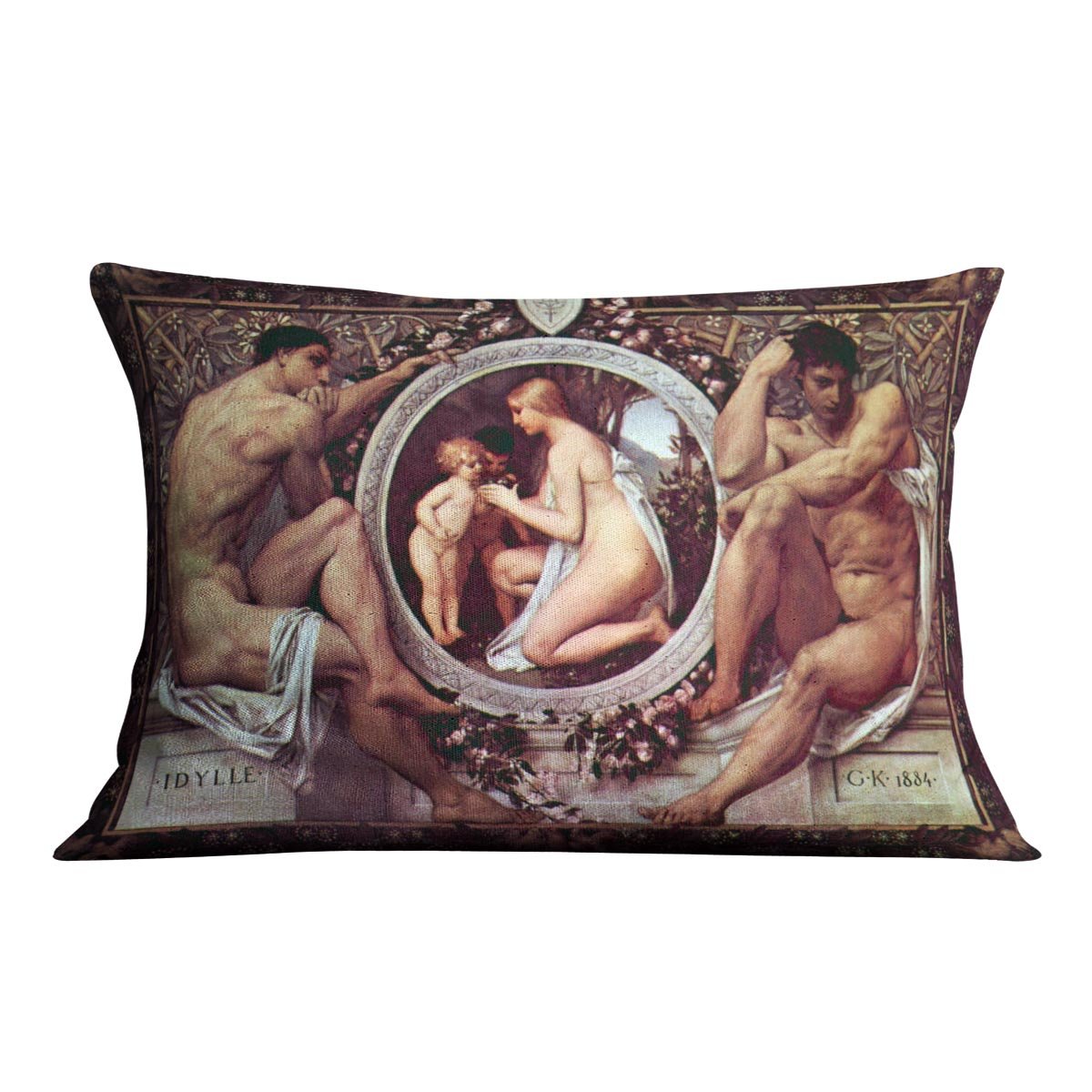 Idyll by Klimt Throw Pillow