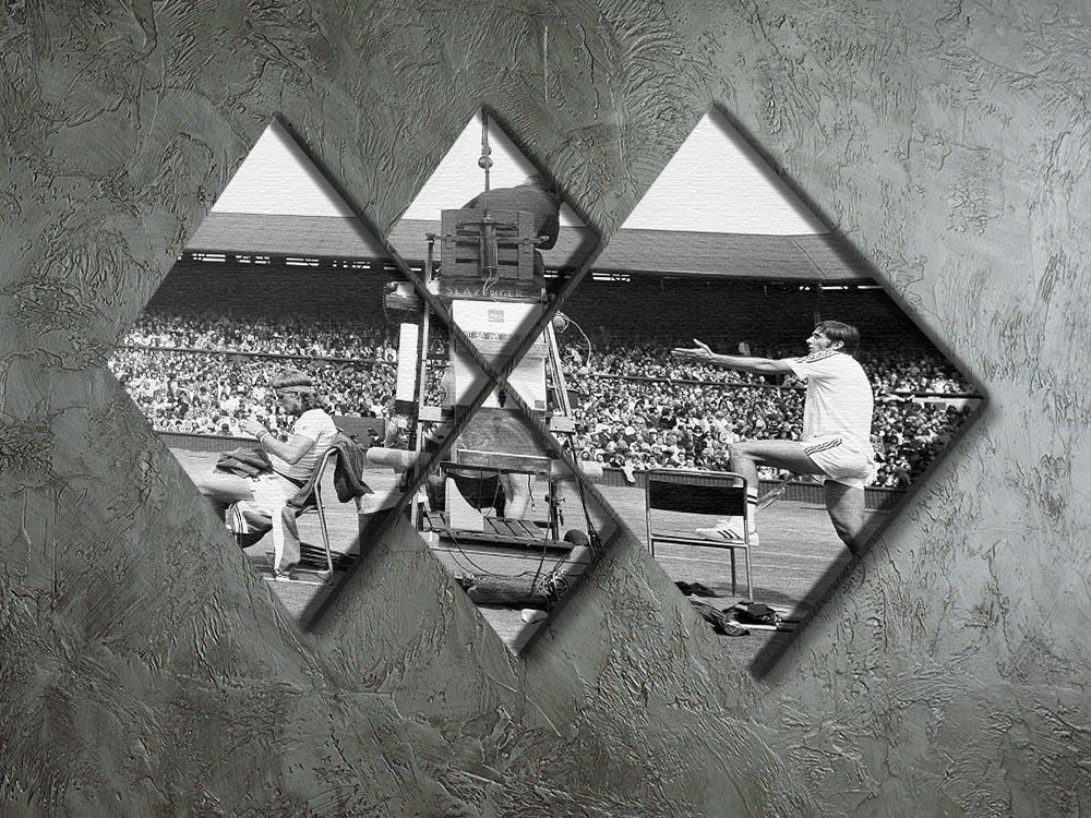 Ilie Nastase argues with the umpire 4 Square Multi Panel Canvas - Canvas Art Rocks - 2