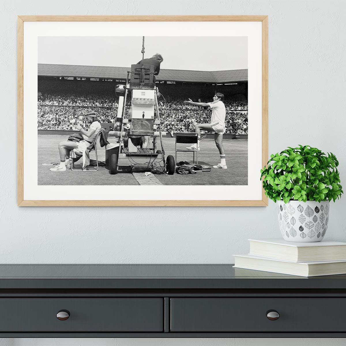 Ilie Nastase argues with the umpire Framed Print - Canvas Art Rocks - 3