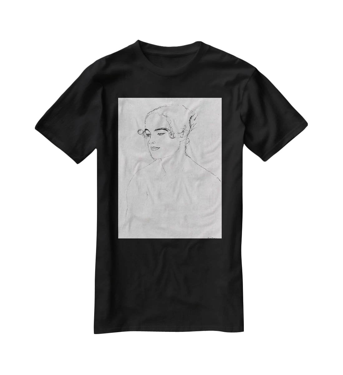 Image of a girl by Klimt T-Shirt - Canvas Art Rocks - 1