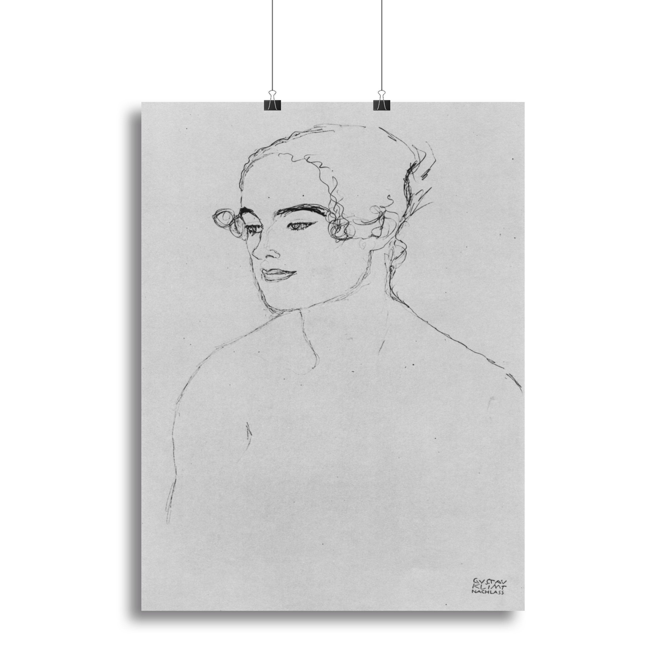 Image of a girl by Klimt Canvas Print or Poster