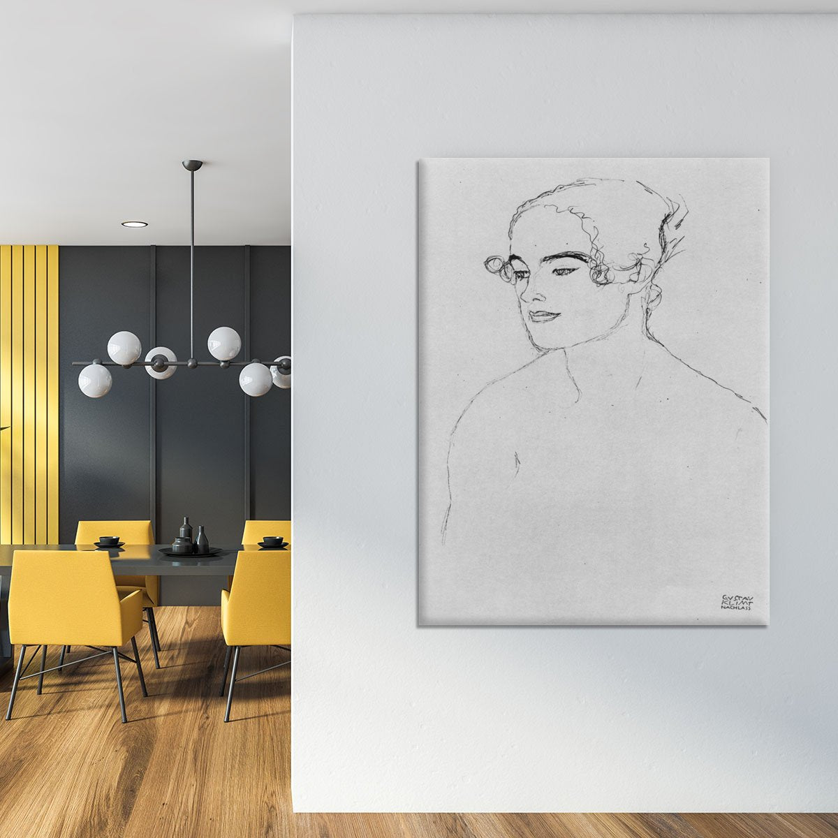 Image of a girl by Klimt Canvas Print or Poster