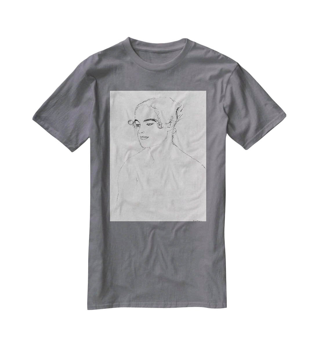 Image of a girl by Klimt T-Shirt - Canvas Art Rocks - 3