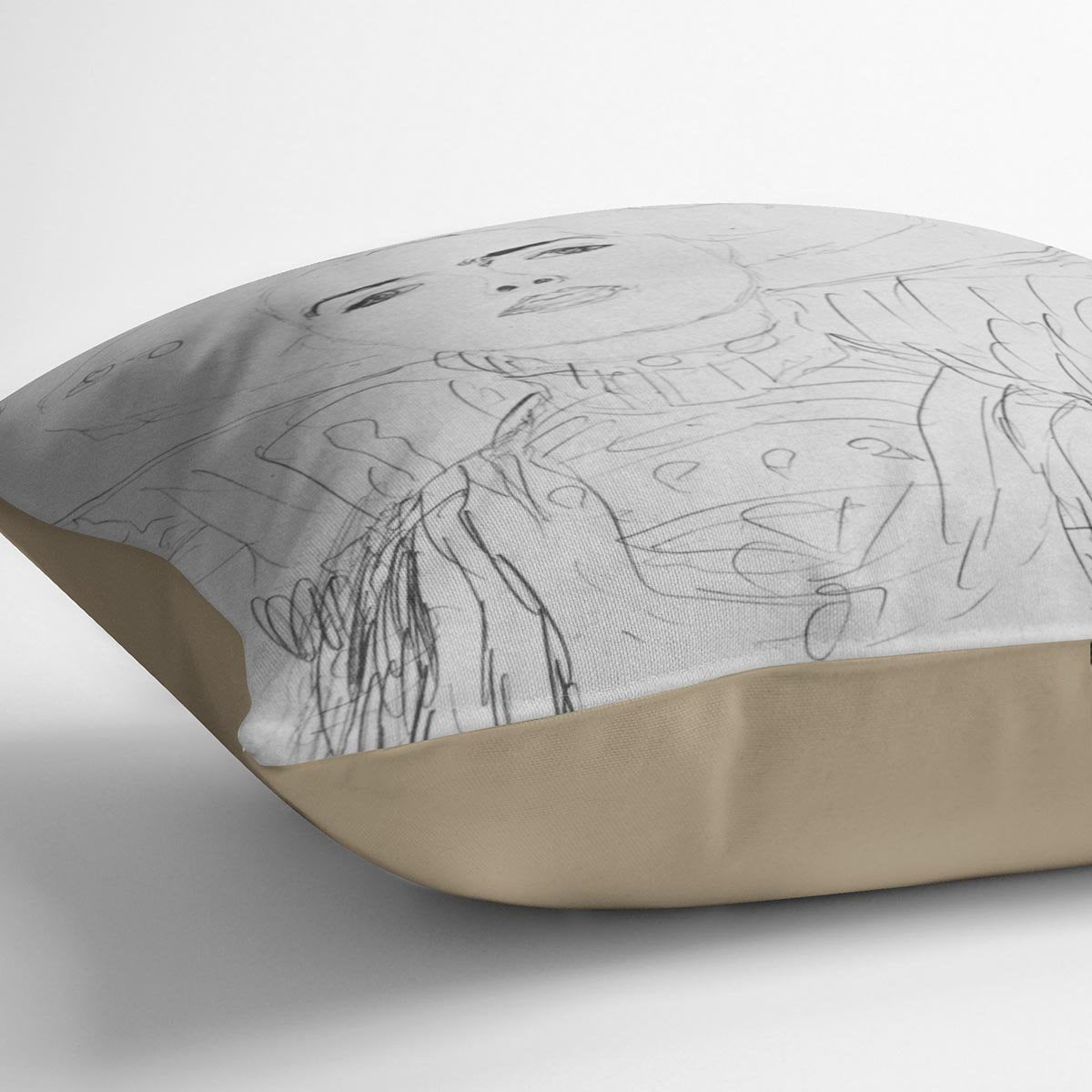Image of a girl with a big hat by Klimt Throw Pillow