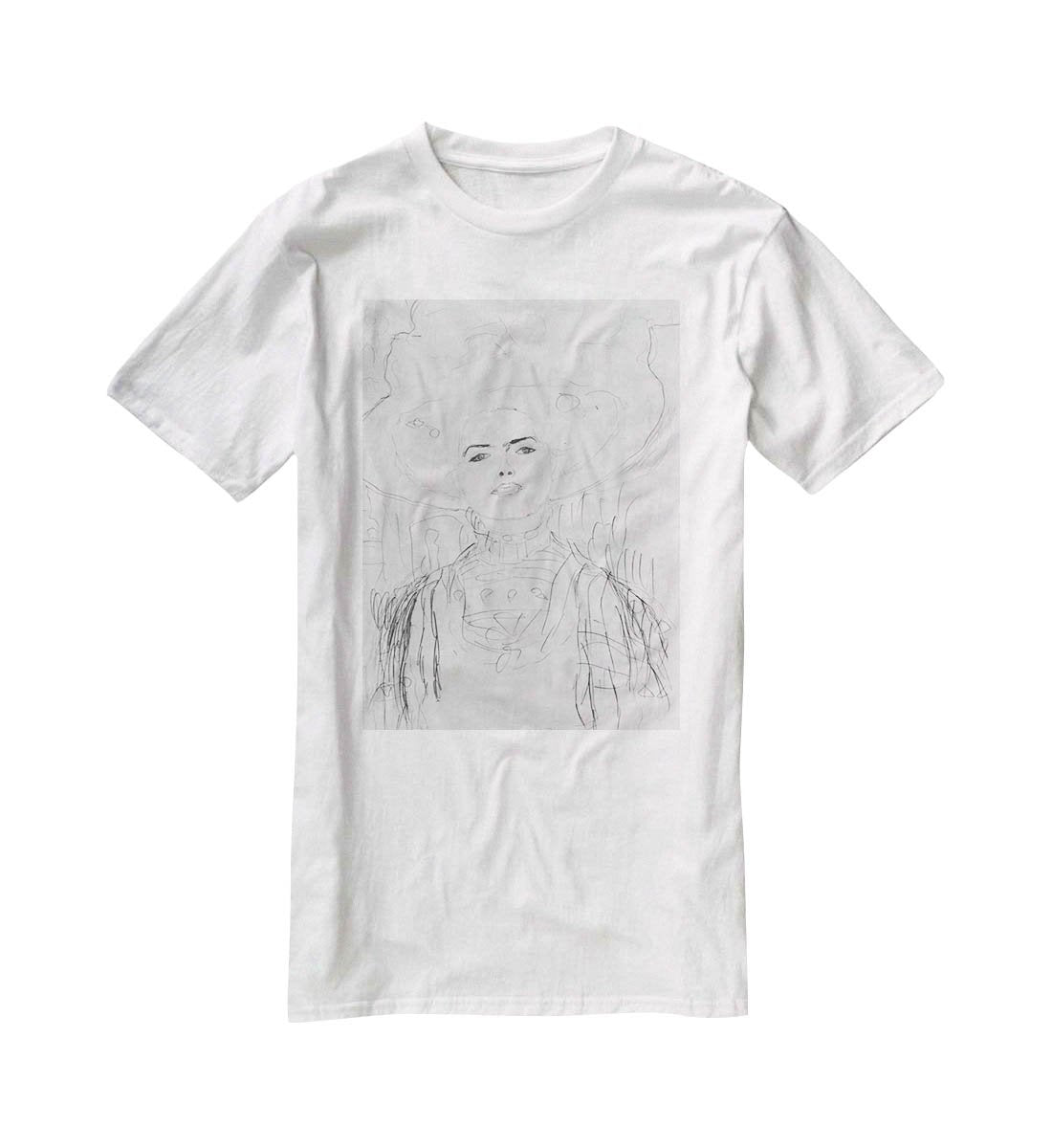 Image of a girl with a big hat by Klimt T-Shirt - Canvas Art Rocks - 5