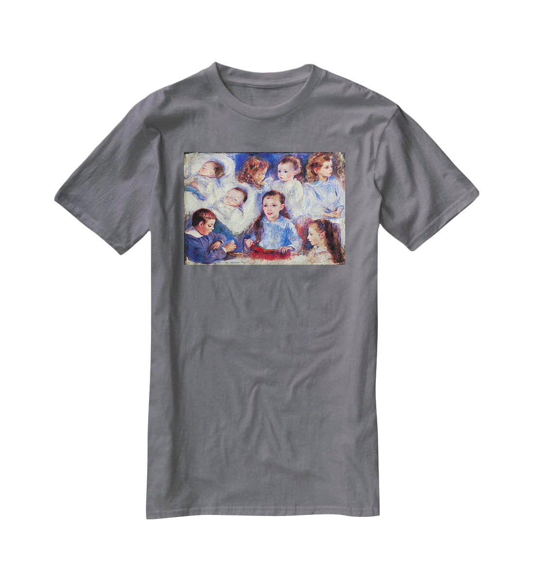 Images of childrens character heads by Renoir T-Shirt - Canvas Art Rocks - 3