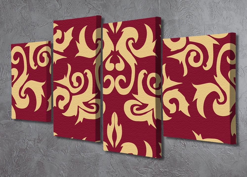 Imperial Gold 4 Split Panel Canvas - Canvas Art Rocks - 2
