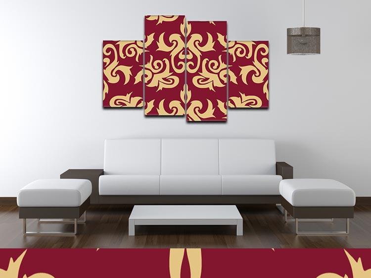 Imperial Gold 4 Split Panel Canvas - Canvas Art Rocks - 3