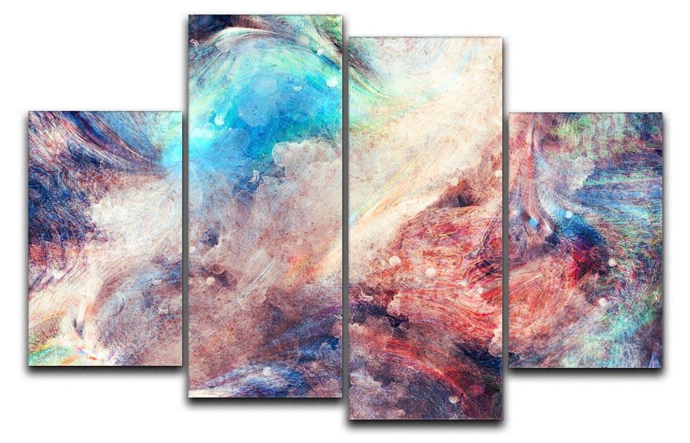 In The Beginging 4 Split Panel Canvas  - Canvas Art Rocks - 1