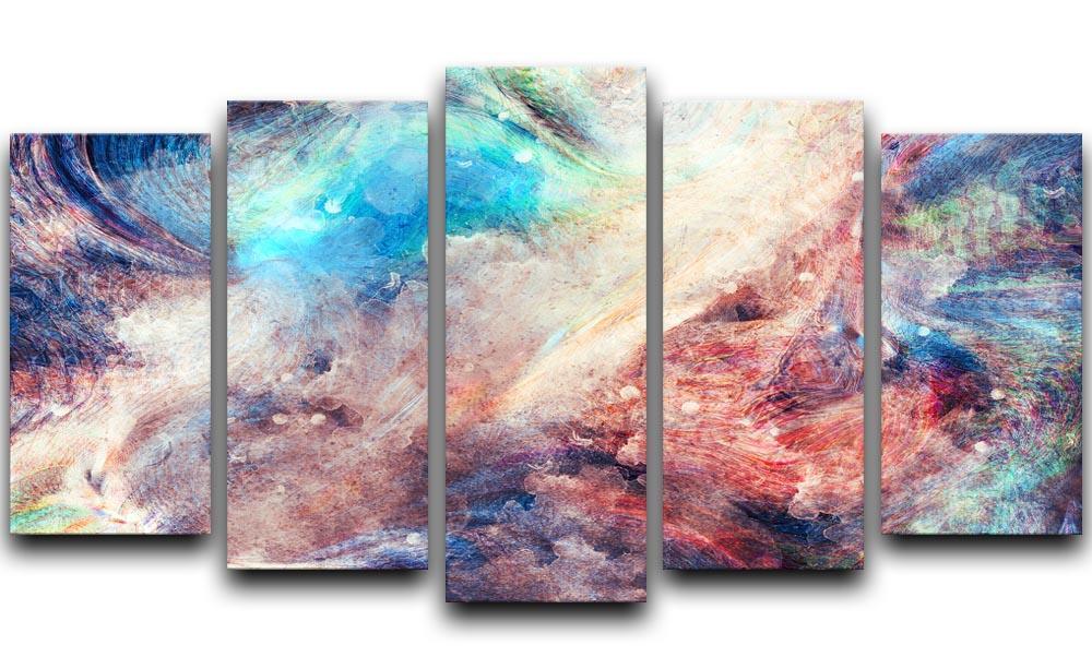 In The Beginging 5 Split Panel Canvas  - Canvas Art Rocks - 1