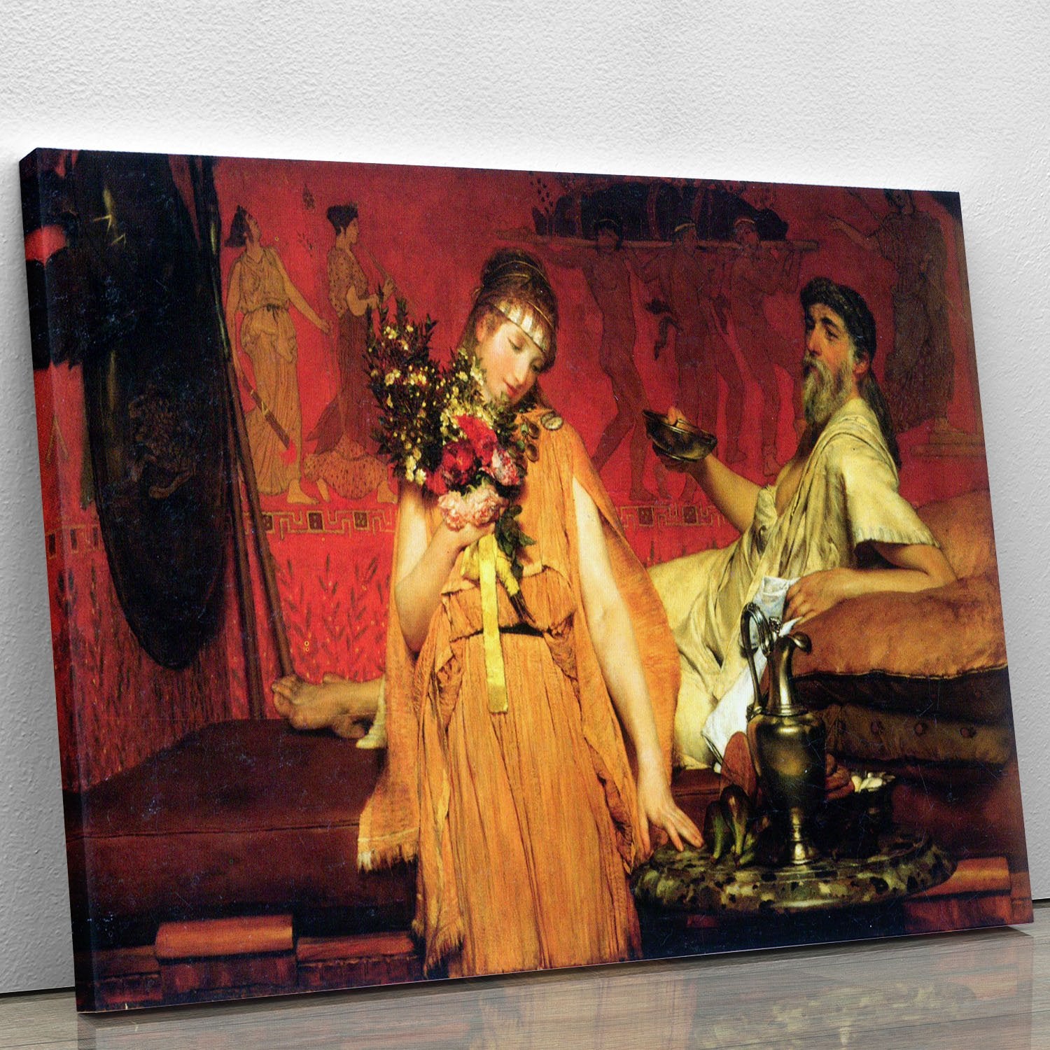 In a state of trepidation by Alma Tadema Canvas Print or Poster