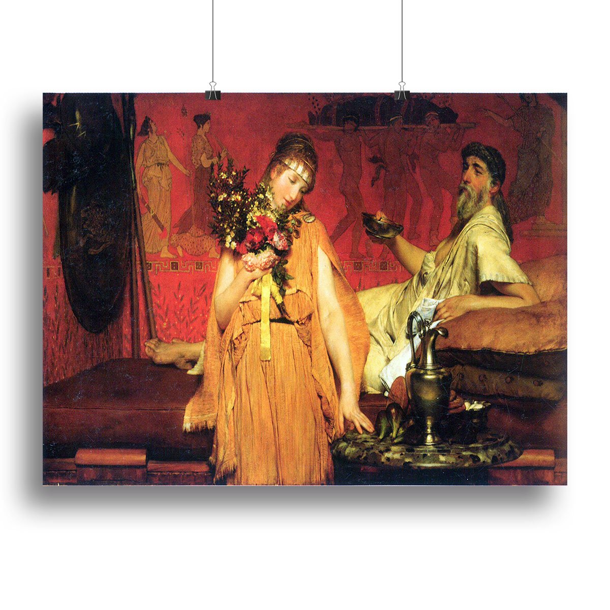 In a state of trepidation by Alma Tadema Canvas Print or Poster