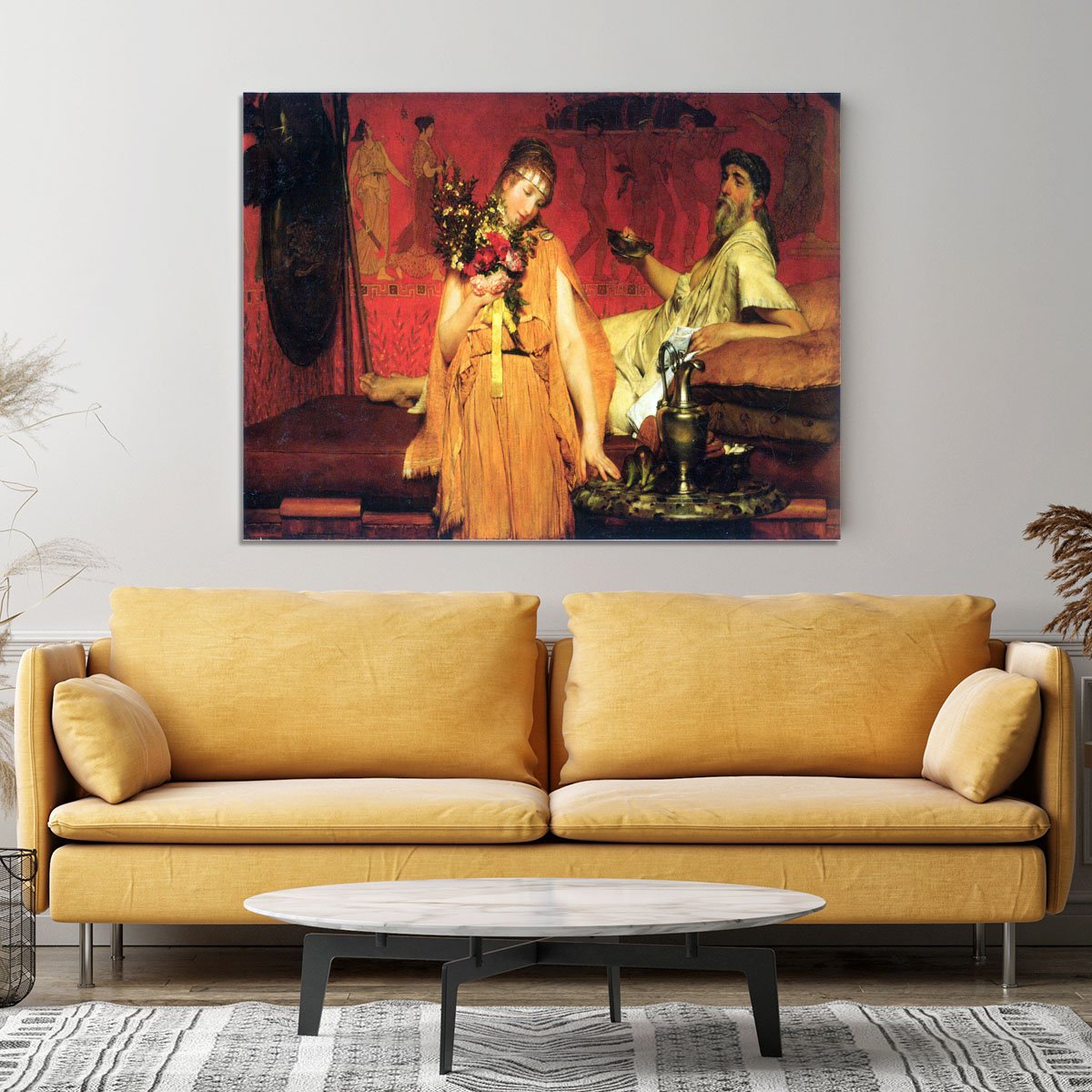 In a state of trepidation by Alma Tadema Canvas Print or Poster