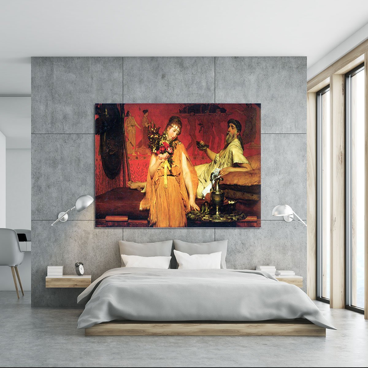 In a state of trepidation by Alma Tadema Canvas Print or Poster