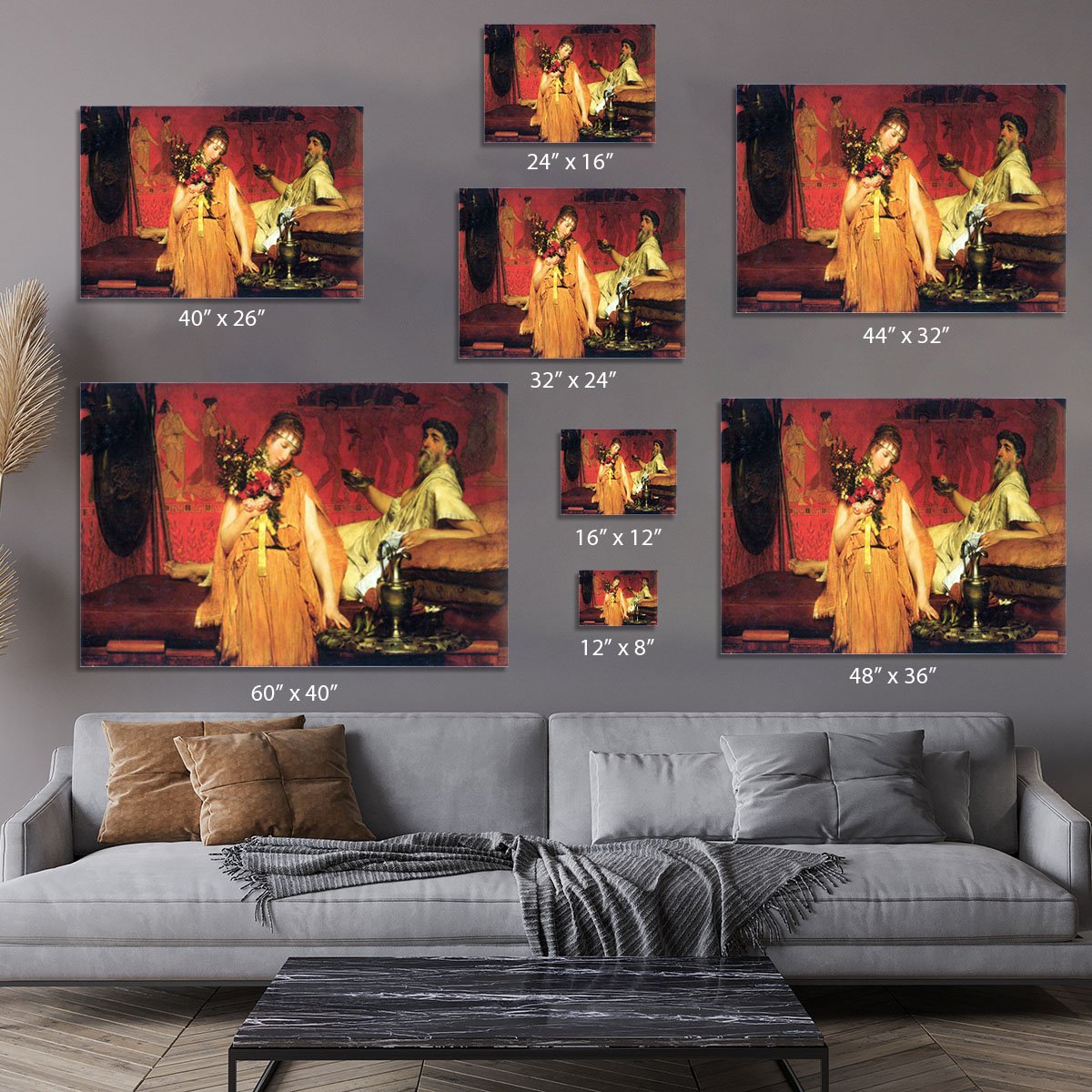 In a state of trepidation by Alma Tadema Canvas Print or Poster