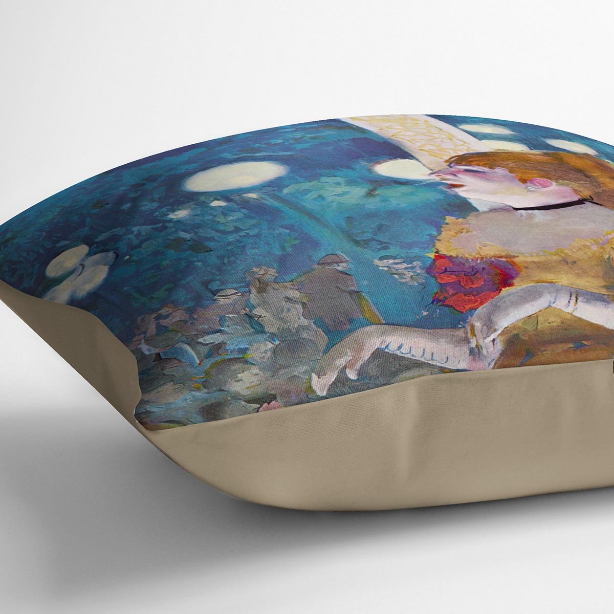 In concert Cafe The Songs of the dog by Degas Cushion