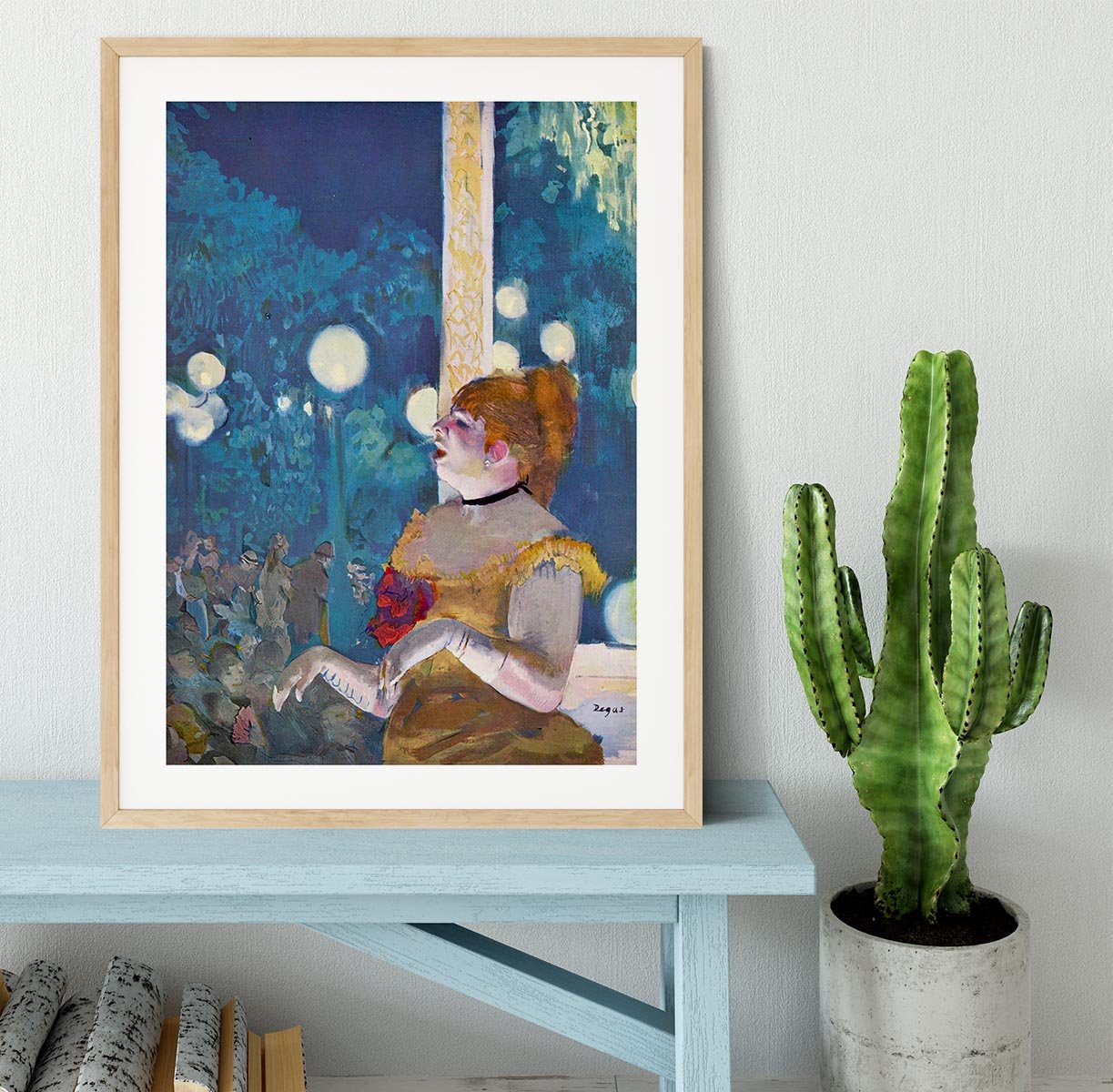 In concert Cafe The Songs of the dog by Degas Framed Print - Canvas Art Rocks - 3