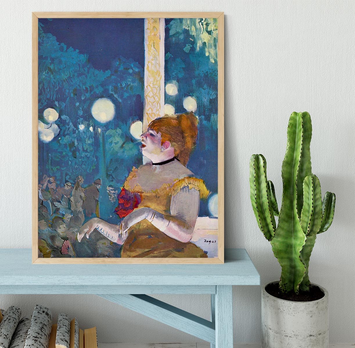 In concert Cafe The Songs of the dog by Degas Framed Print - Canvas Art Rocks - 4