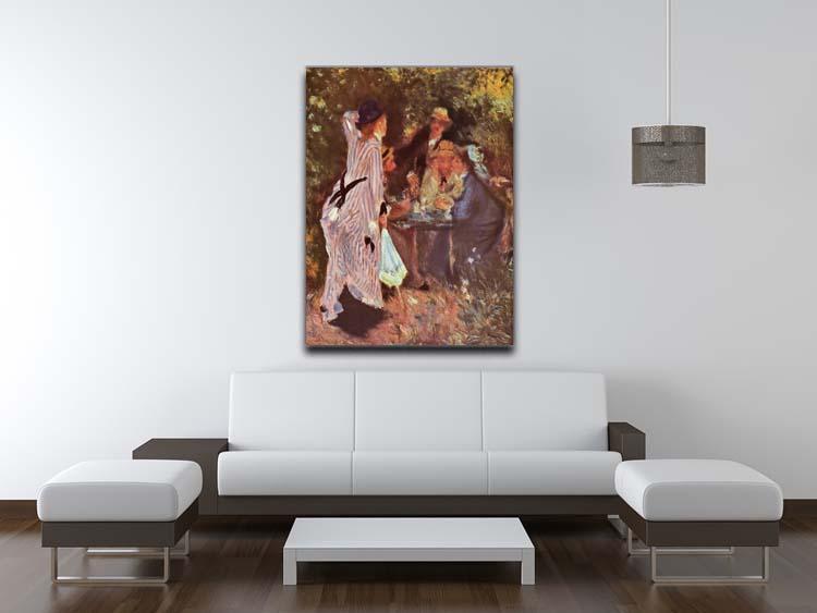 In the Garden in the garden bower of Moulin de la Galette by Renoir Canvas Print or Poster - Canvas Art Rocks - 4