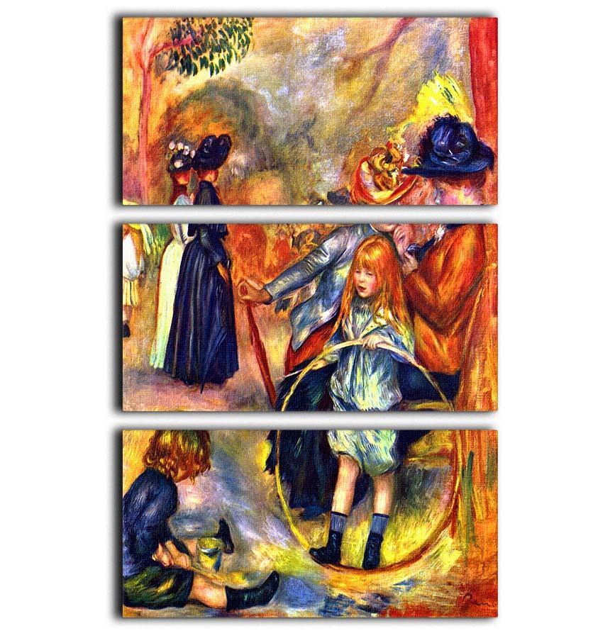 In the Jardin du Luxembourg by Renoir 3 Split Panel Canvas Print - Canvas Art Rocks - 1