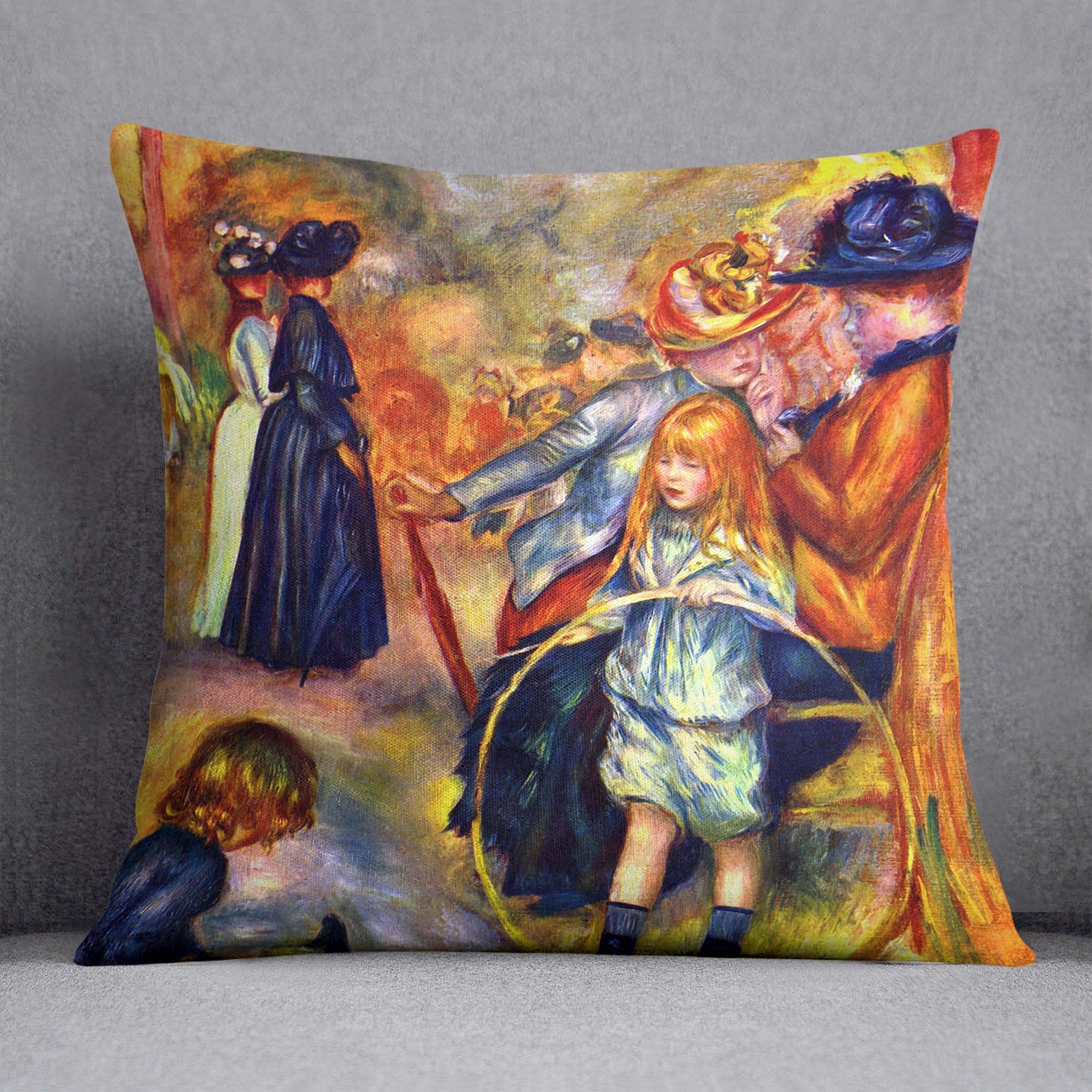 In the Jardin du Luxembourg by Renoir Throw Pillow