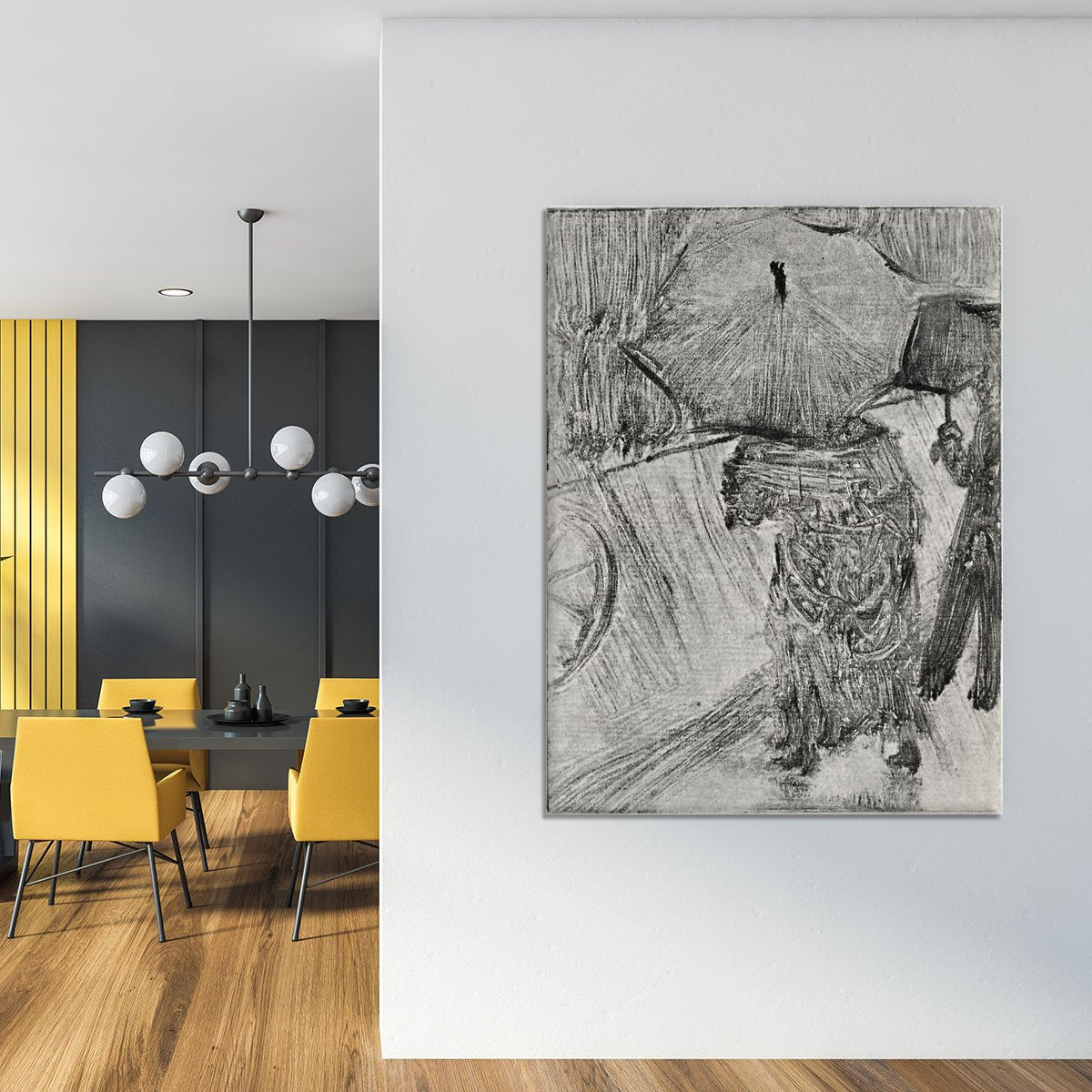 In the Rain by Degas Canvas Print or Poster